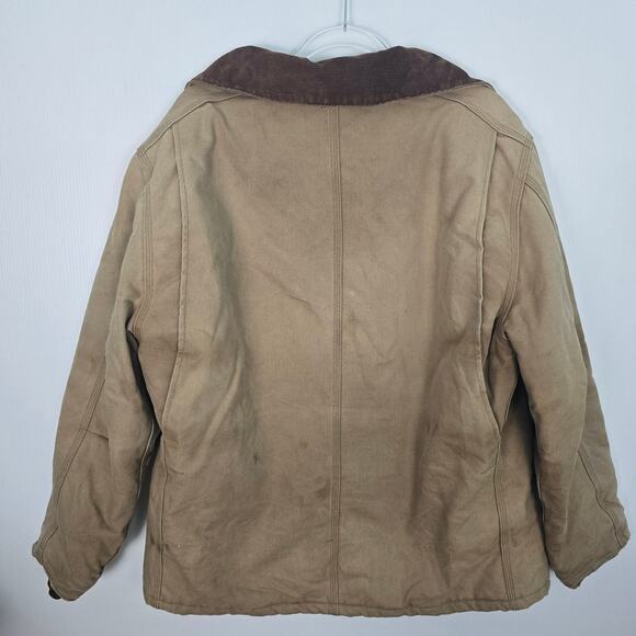 Carhartt Men’s Duck Canvas Arctic Winter Coat Brown 48R-XL USA Hooded Jacket - Picture 3 of 13